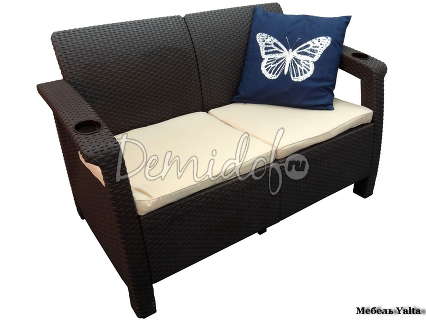 Двухместный диван Yalta Sofa 2 Seat цвет: венге