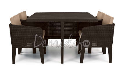 Комплект мебели Колумбия 5 (Columbia set 5 pcs) коричневый