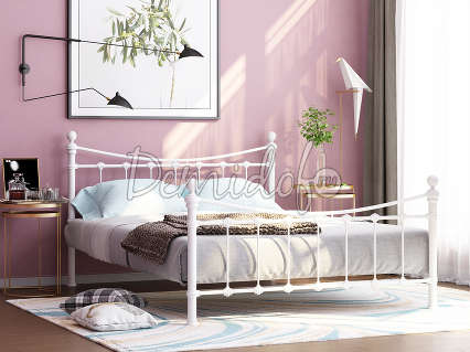 Кровать металлическая Эльда (белый цвет)