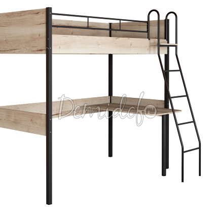 Комплект мебели с кроватью-чердак Дельта-Лофт Ирланский дуб - фото 2
