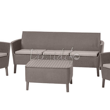 Комплект мебели Салемо трипл сет (Salemo 3 seater set) графит - фото 3