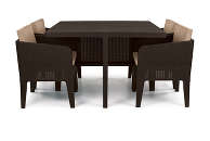 Комплект мебели Колумбия 5 (Columbia set 5 pcs) коричневый