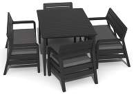 Комплект мебели Делано со столом Лима 160 (Delano set with Lima table 160) серый
