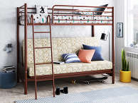 Кровать двухъярусная Мадлен 2 с диваном (ткань Пифагор)