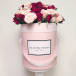 Композиция в шляпной коробке " Mini" розовая кустовые розы  - фото 3