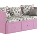 велюр розовый+ подушки и покрывало ткань Кошки