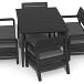 Комплект мебели Делано со столом Лима 160 (Delano set with Lima table 160) серый - фото 5
